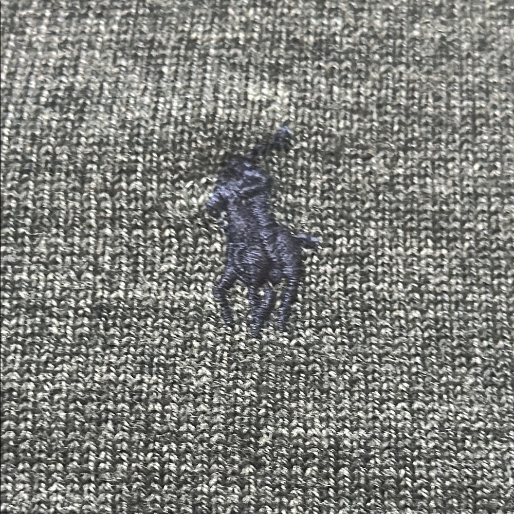 Polo by Ralph Lauren Vintage Kids Gray V-Neck Sweater Size YM - Picture 3 of 7